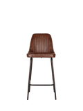 nkuku leather counter chair chocolate brown - British product