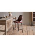 nkuku leather counter chair chocolate brown - British product