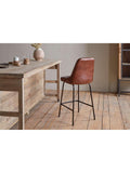 nkuku leather counter chair chocolate brown - British product