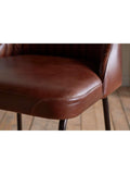 nkuku leather counter chair chocolate brown - British product
