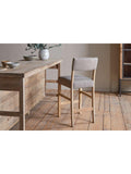 nkuku Nadeeka mango wood counter chair natural finish, imported from the UK