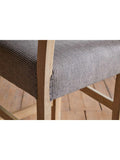 nkuku Nadeeka mango wood counter chair natural finish, imported from the UK