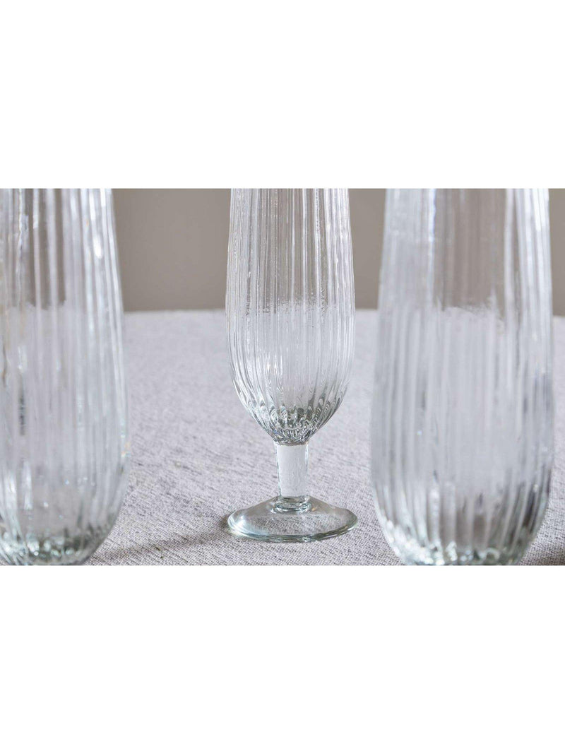 nkuku ribbed champagne flutes set of 4 300ml, UK version