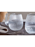nkuku ribbed glass tumblers set of 4 400ml, UK version