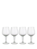 nkuku Otuba ribbed wine glass set of 4 450ml clear (British brand)