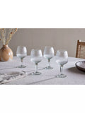 nkuku Otuba ribbed wine glass set of 4 450ml clear (British brand)