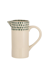 John Lewis Nkuku Juniper Drop Small Ceramic Jug, 500ml, Cream/Green- Buy online at McGrocer