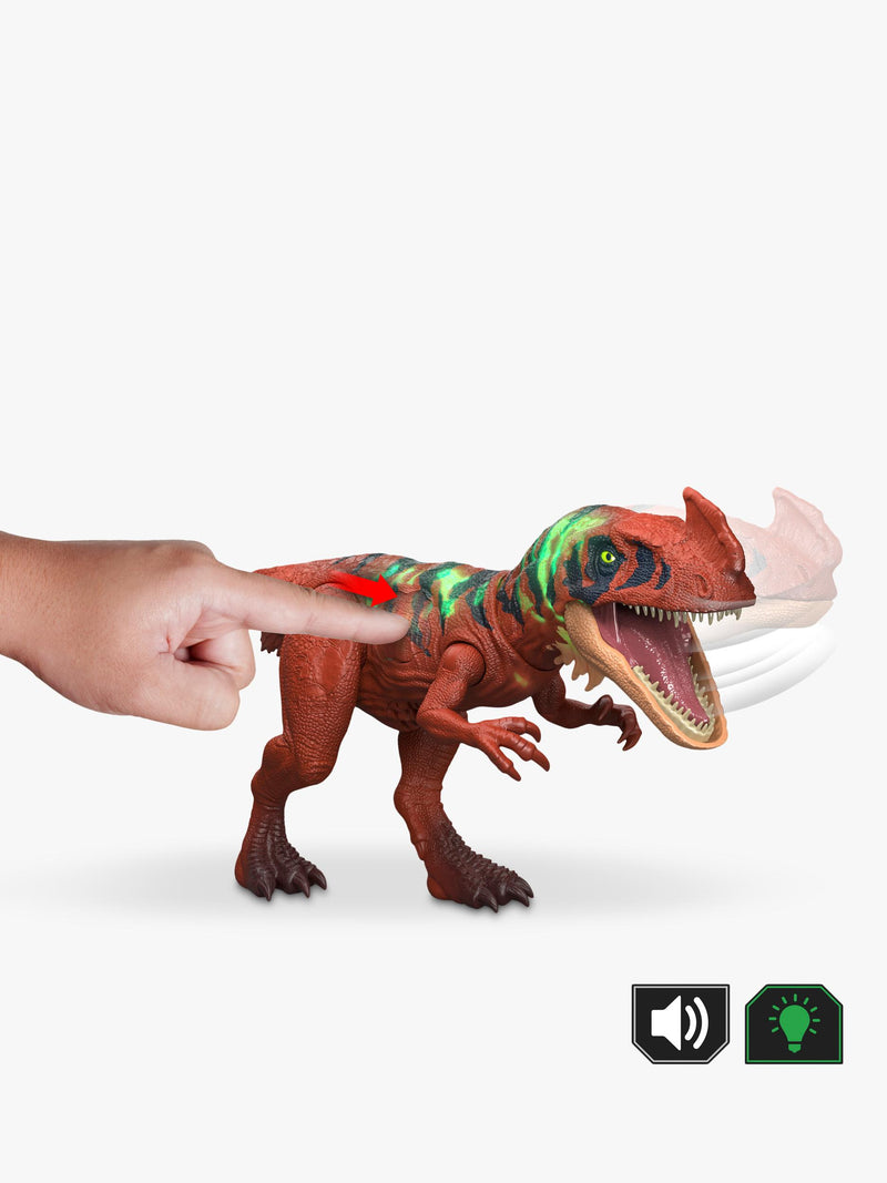 Jurassic Park Afrovenator dinosaur toy with lights and sounds, UK version