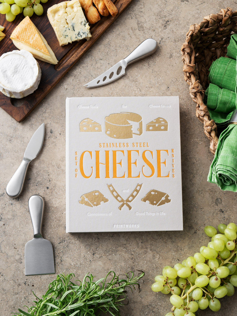 PRINTWORKS cheese tools gift set with three knives, UK version