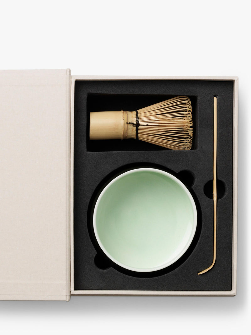 PRINTWORKS Essentials matcha kit with bamboo whisk, imported from the UK