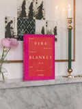 PRINTWORKS fire blanket in cerise decorative box, imported from the UK