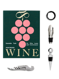 PRINTWORKS wine tools gift set with stainless steel accessories - British product
