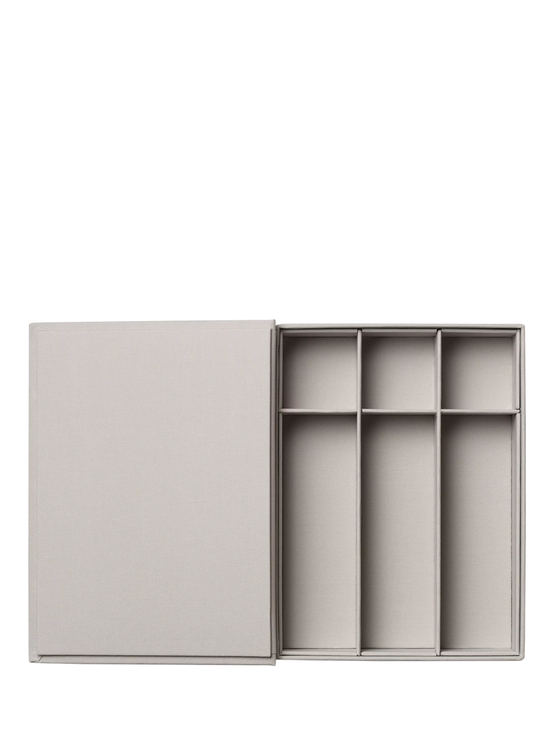 PRINTWORKS coffee table book storage box in grey, imported from the UK