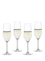John Lewis Spiegelau Style Crystal Glass Champagne Flutes, Set of 4, 240ml- Buy online at McGrocer