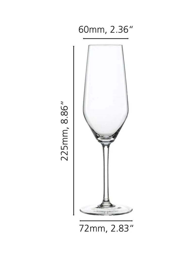 Spiegelau crystal champagne flute set of 4 240ml, imported from the UK