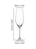 Spiegelau crystal champagne flute set of 4 240ml, imported from the UK
