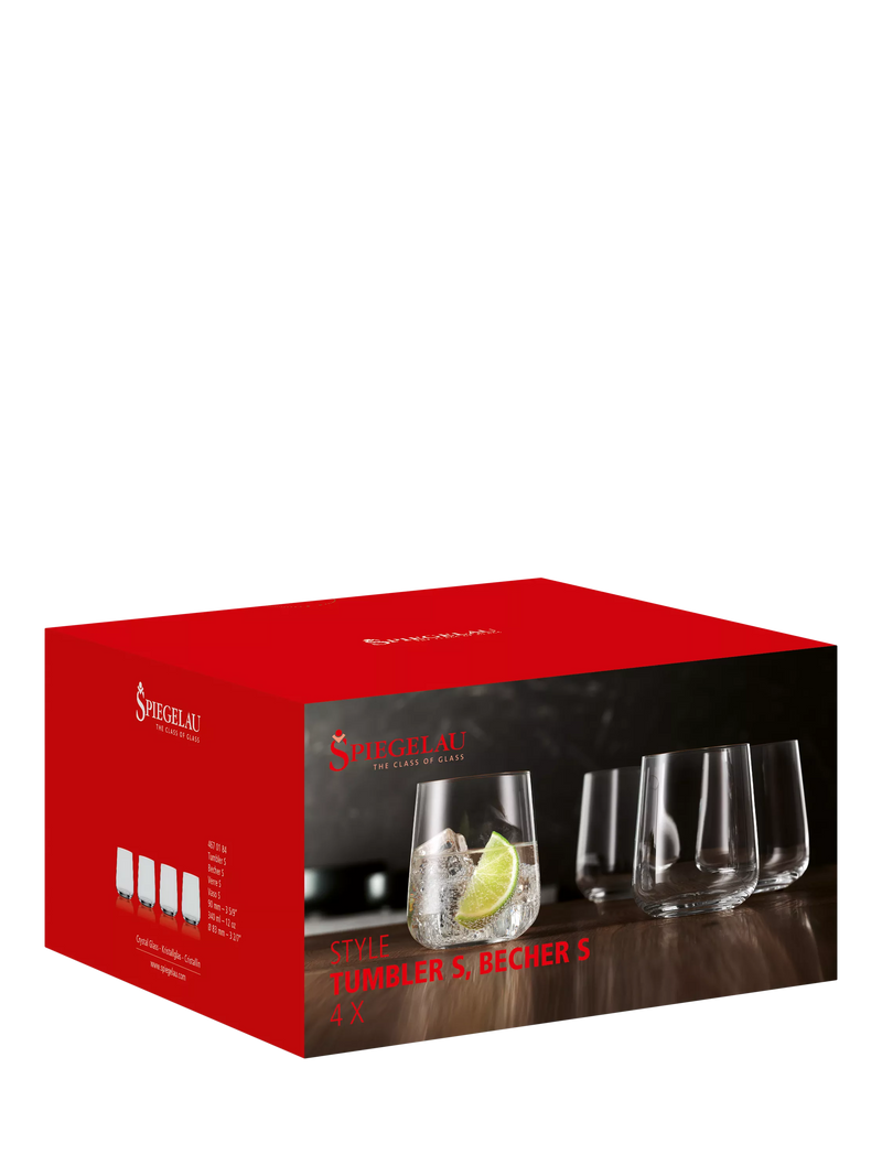 Spiegelau crystal glass tumblers set of 4 340ml, UK version