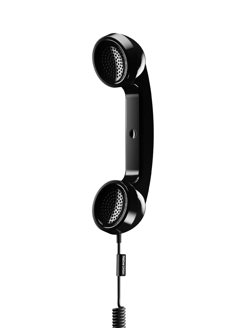Native Union POP Phone Handset Black, imported from the UK