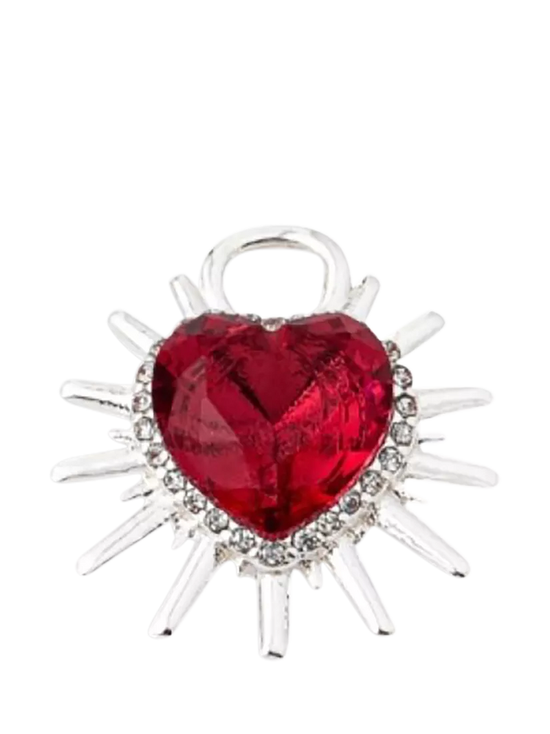 frkl spiked heart charm silver red, imported from the UK