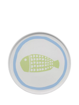 John Lewis In The Roundhouse Fish Fine China Dinner Plate White/Multi 25cm- Buy online at McGrocer