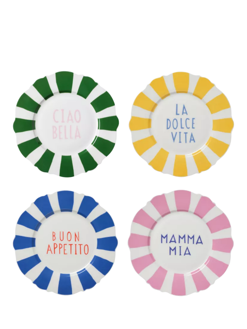 In The Roundhouse Wave side plates 21cm set of 4, UK version