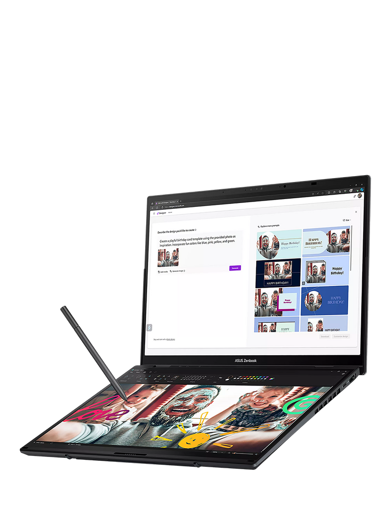 ASUS ZenBook Duo 14 inch dual screen laptop, imported from the UK