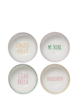 John Lewis In The Roundhouse Italian Fine China Serving Bowls, Set of 4, 17cm, White/Multi- Buy online at McGrocer