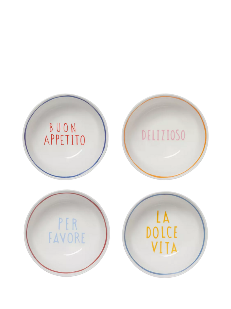 In The Roundhouse Italian fine china serving bowls set of 4 17cm, imported from the UK