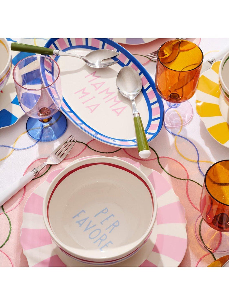 In The Roundhouse Italian fine china serving bowls set of 4 17cm, imported from the UK