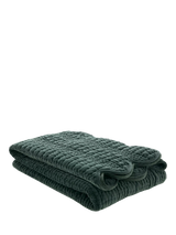 John Lewis Laura Ashley Velvet Scallop Bedspread, Pine Green- Buy online at McGrocer