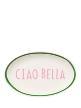 John Lewis In The Roundhouse Ciao Bella Fine China Oval Dish, 20cm, White/Multi- Buy online at McGrocer