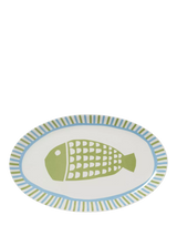 John Lewis In The Roundhouse Fish Fine China Oval Platter, 45cm, White/Multi- Buy online at McGrocer
