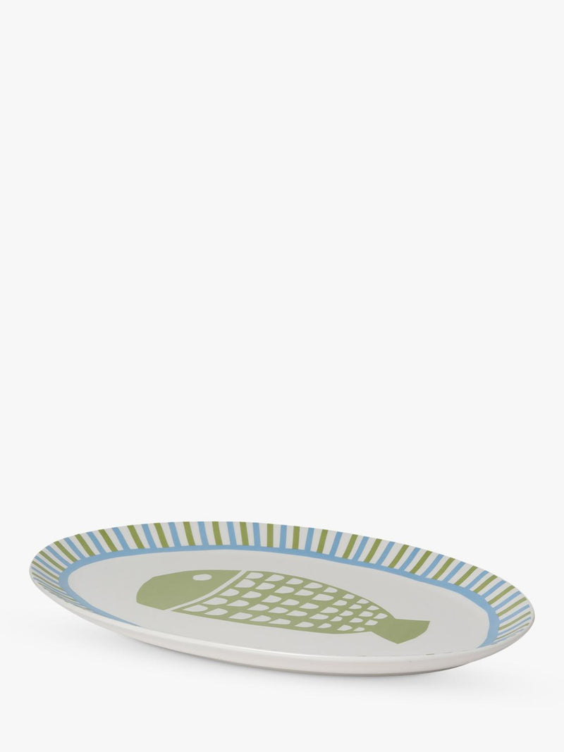 In The Roundhouse fine china oval platter 45cm, imported from the UK