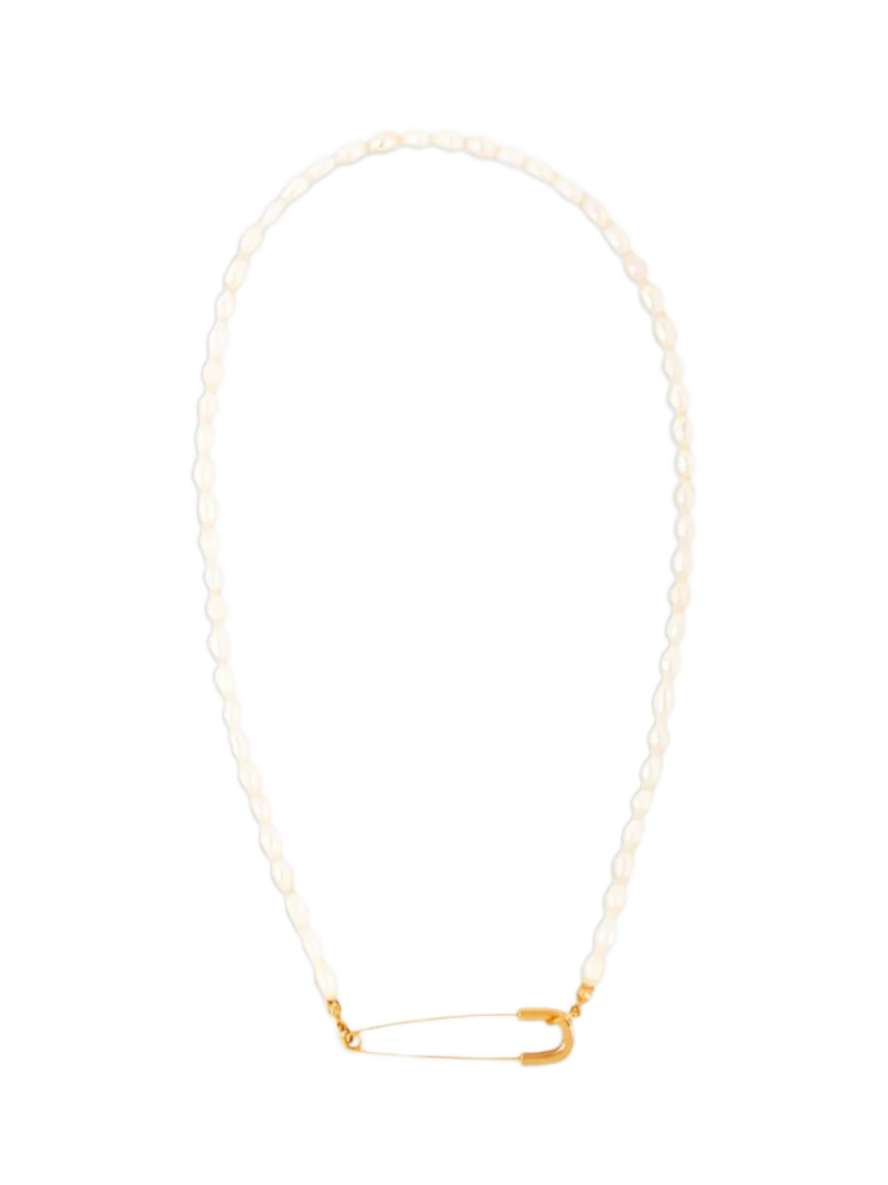 frkl. Punk Pearl Necklace freshwater pearl and gold-plated safety pin, imported from the UK