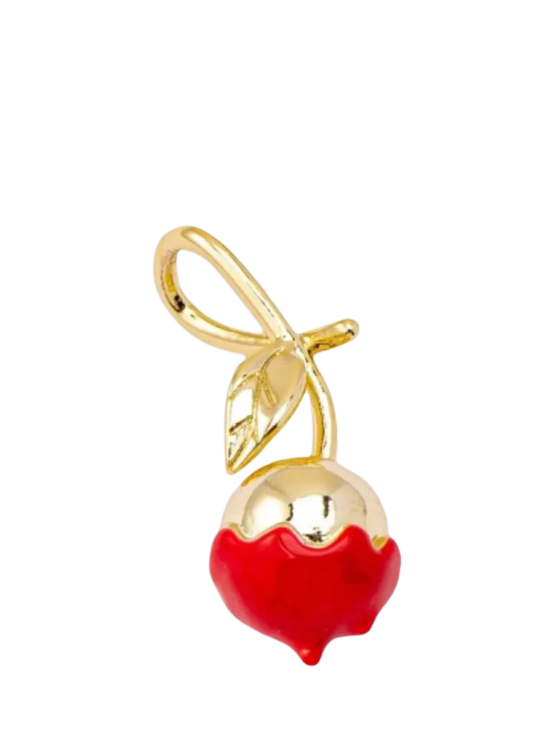 frkl. Let's Eat Cake cherry charm gold plated brass small, UK version