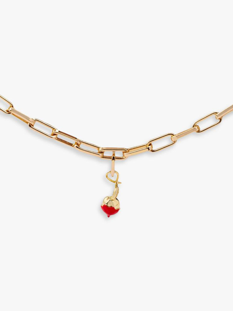 frkl. Let's Eat Cake cherry charm gold plated brass small, UK version