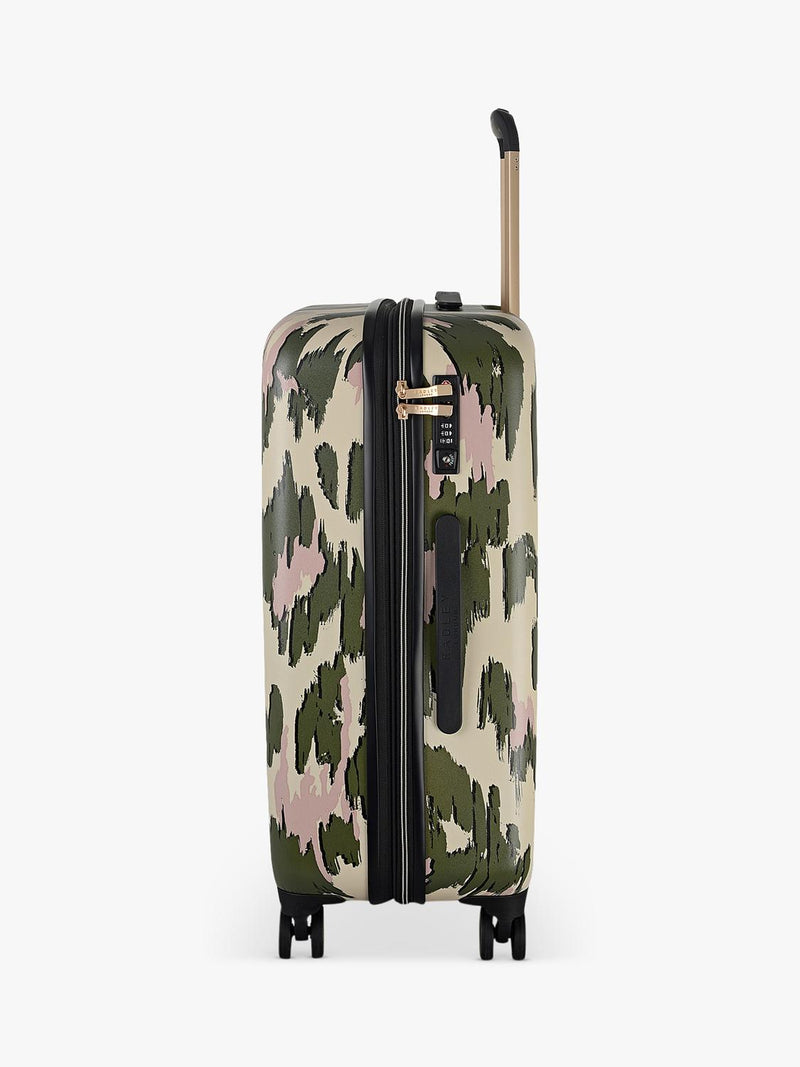 Radley Abstract Animal hard-shell medium suitcase in Hunter Green, UK version