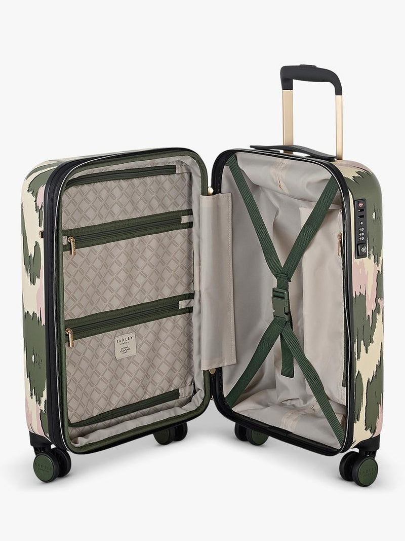 Radley Abstract Animal cabin suitcase hunter green, imported from the UK