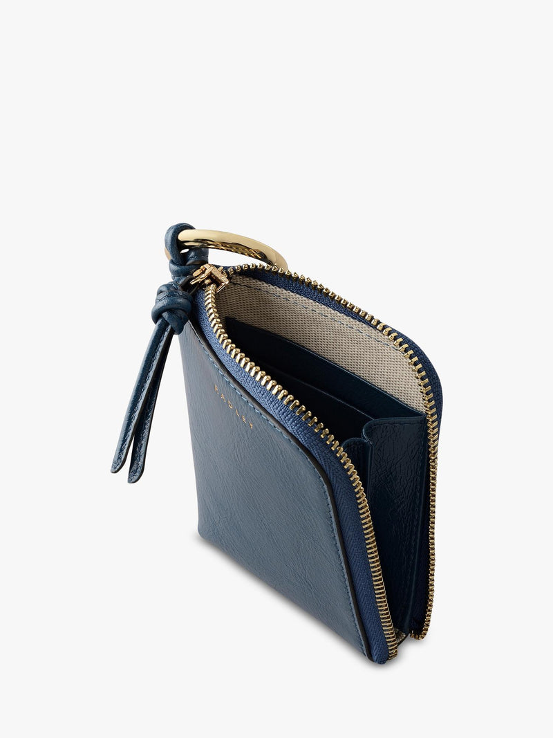 Radley Golden Lane bag charm in blue - British product