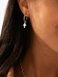 Recognised faith cross hoop earrings silver, UK version