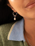 Recognised pearl hoop earrings sterling silver freshwater pearls (British brand)