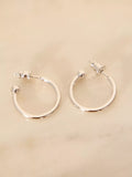 Recognised pearl hoop earrings sterling silver freshwater pearls (British brand)