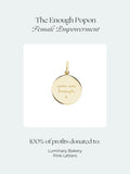 Recognised You Are Enough pendant necklace gold vermeil - British product