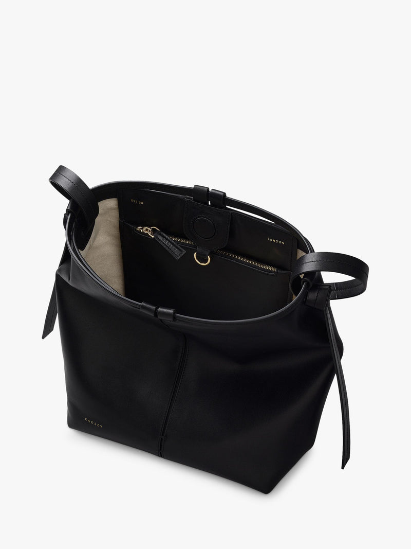 Radley Connaught leather shoulder bag black H33cm (British brand)