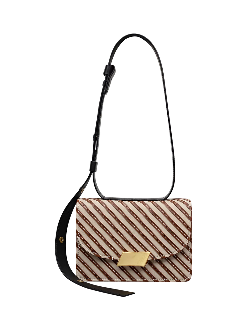 Radley Belsize Stripe small shoulder bag in Salt (British brand)