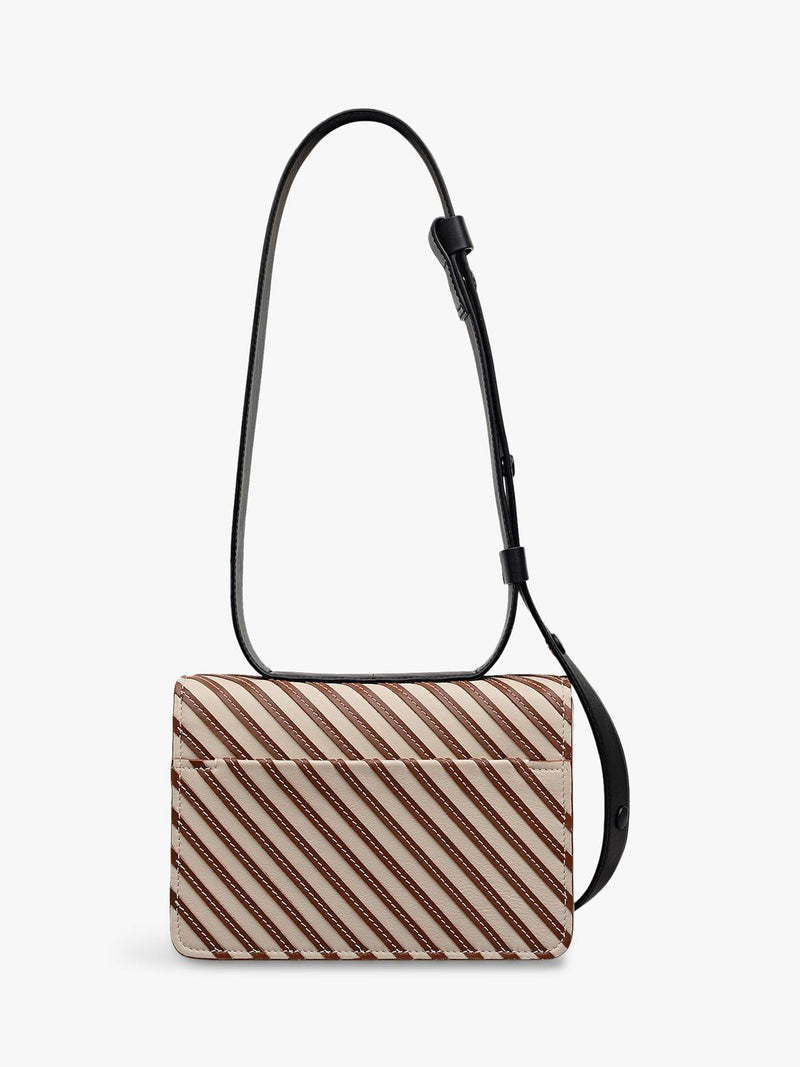 Radley Belsize Stripe small shoulder bag in Salt (British brand)