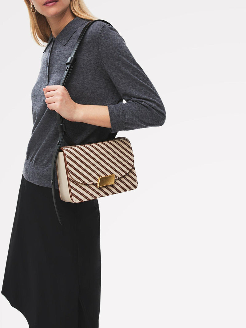 Radley Belsize Stripe small shoulder bag in Salt (British brand)