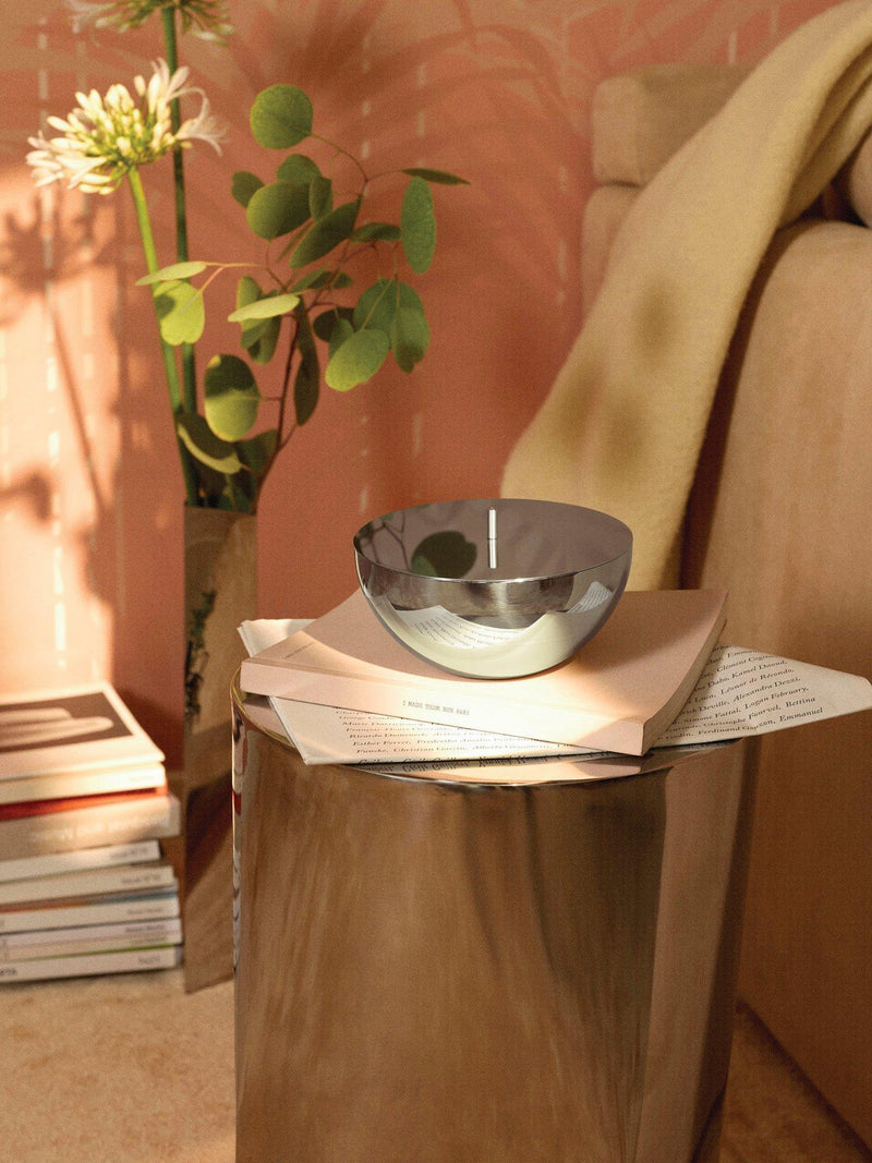 Alessi Rocc Amethyst candle small stainless steel jar (British brand)
