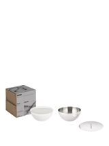 John Lewis Alessi Rocc Small Stainless Steel Jar and Wax Candle, Marble- Buy online at McGrocer