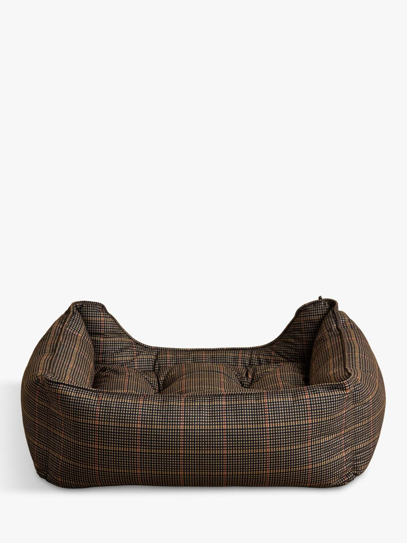 Joules Henson Check pet bed with padded sides, UK version